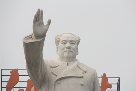 Beeld van Mao in Chengdu